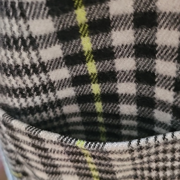 Thereabouts Women's Plaid Black, Gray, and Green Classic Peacoat - Picture 3 of 16